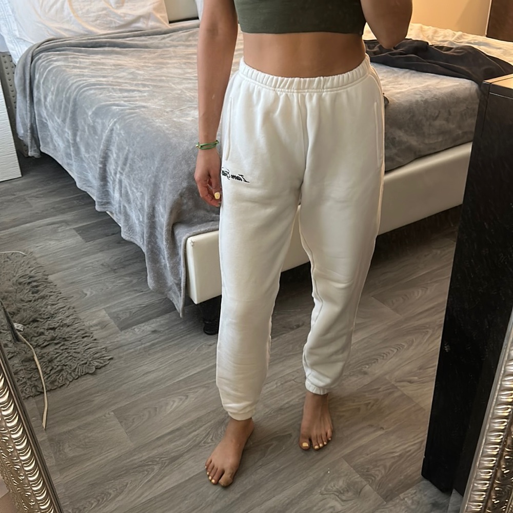 I AM GIA WHITE SWEATPANTS JOGGERS